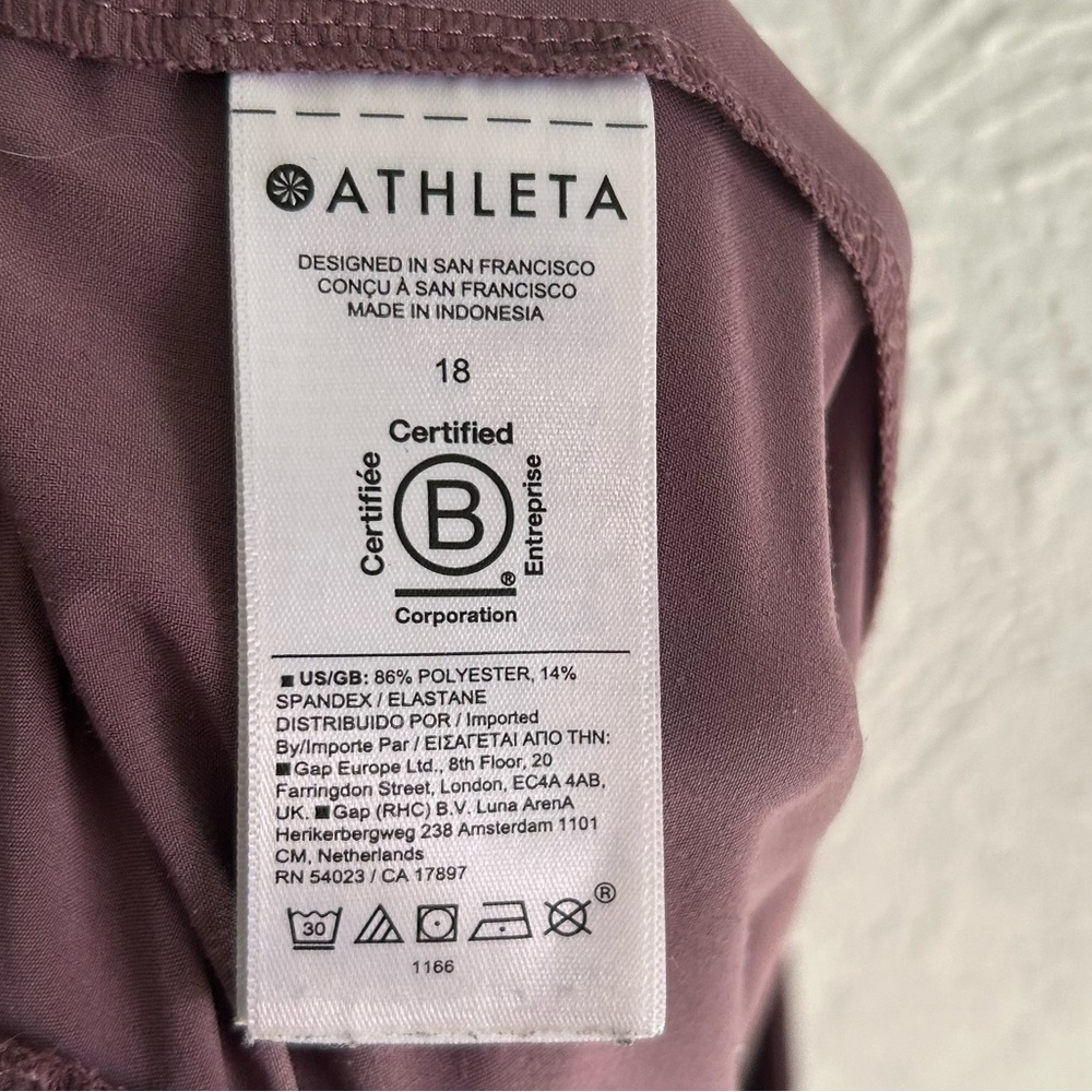 ATHLETA Brooklyn Heights High Rise Wide Leg Pant Sz 18 Mauve - Picture 6 of 6